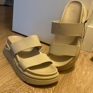 NWT ZARA platform sandal